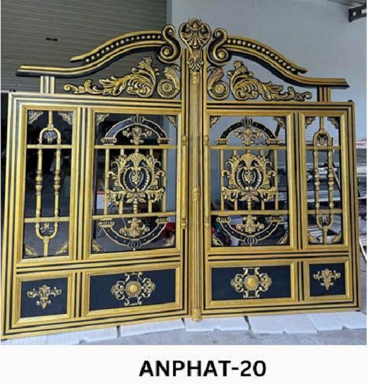 Cổng Inox Màu Nhôm Đúc - An Phát 20