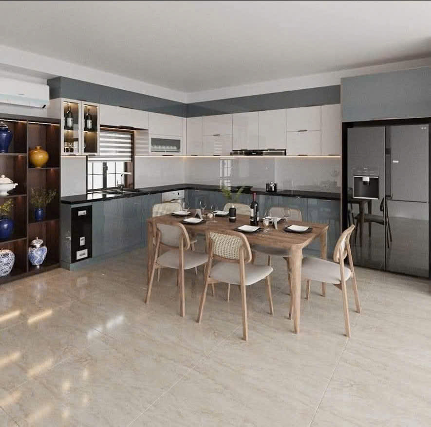 Tủ Bếp Inox Module Cánh Kính - An Phát 01