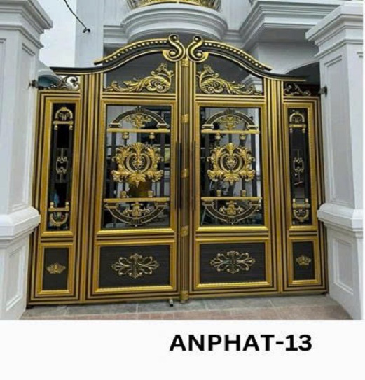 Cổng Inox Màu Nhôm Đúc - An Phát 13