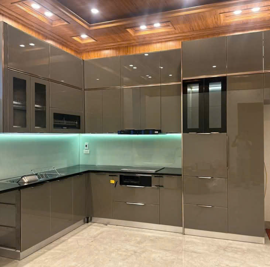 Tủ Bếp Inox Module Cánh Kính - An Phát 03