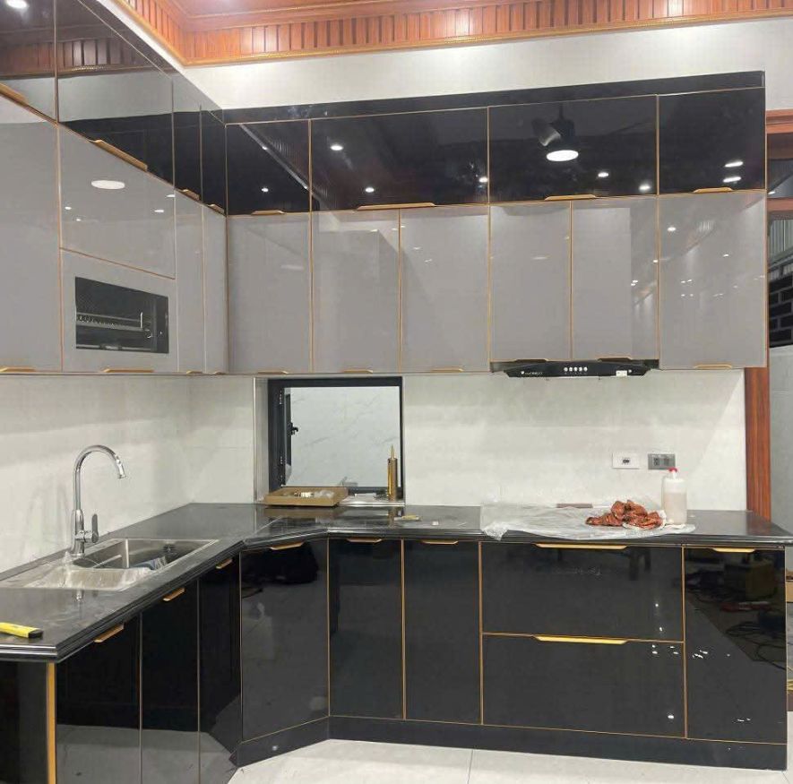 Tủ Bếp Inox Module Cánh Kính - An Phát 23