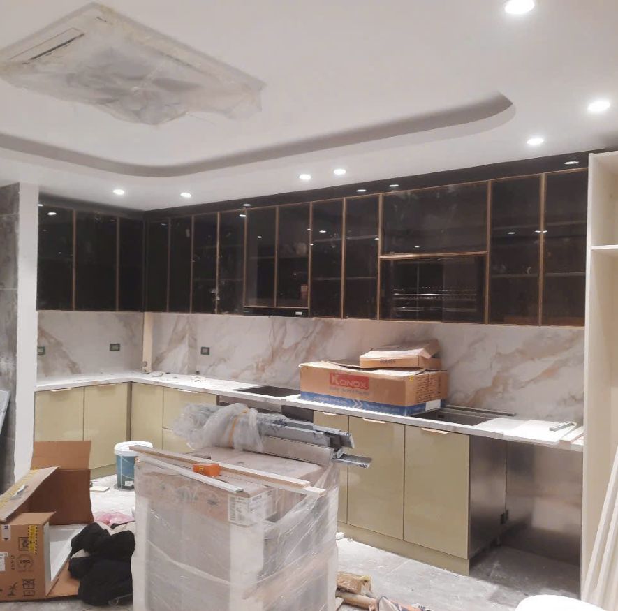 Tủ Bếp Inox Module Cánh Kính - An Phát 26