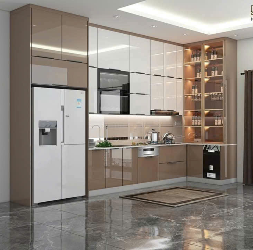 Tủ Bếp Inox Module Cánh Kính - An Phát 12