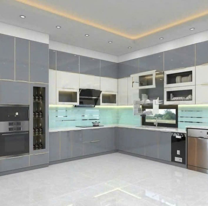 Tủ Bếp Inox Module Cánh Kính - An Phát 30