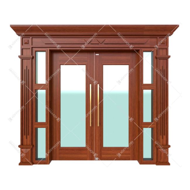 Cửa thép vân gỗ Luxury KLT-2VK