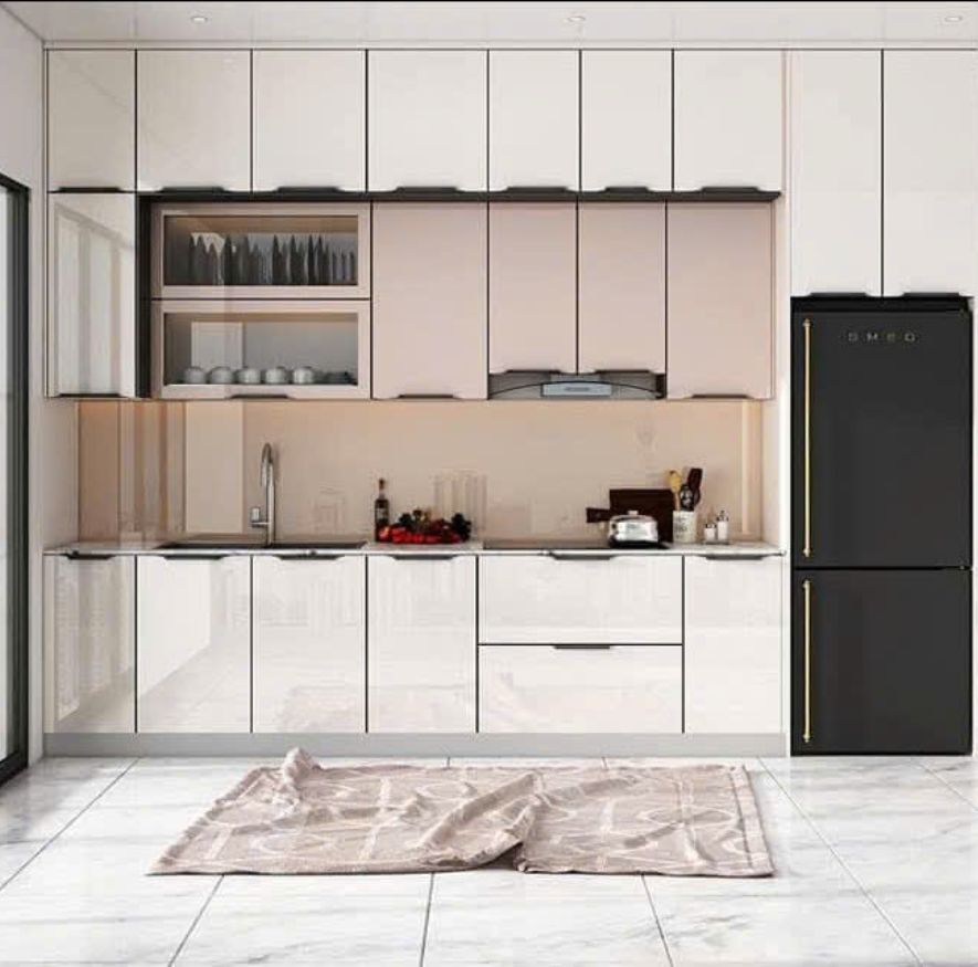 Tủ Bếp Inox Module Cánh Kính - An Phát 08