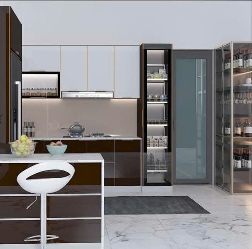 Tủ Bếp Inox Module Cánh Kính - An Phát 14