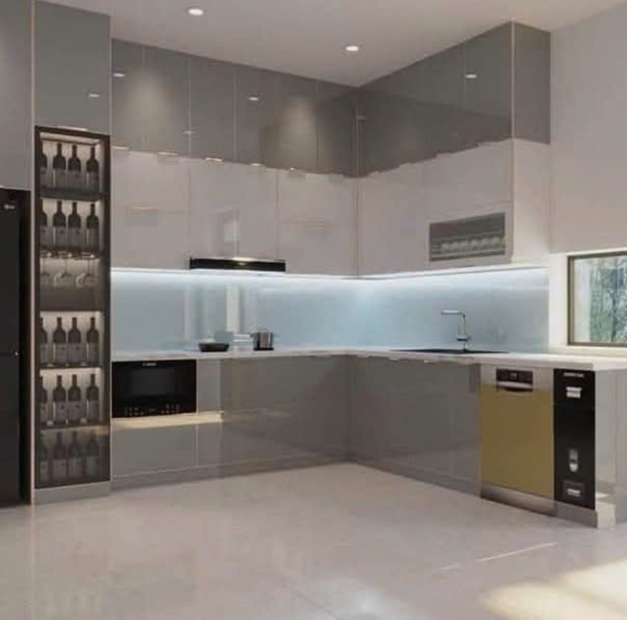 Tủ Bếp Inox Module Cánh Kính - An Phát 02